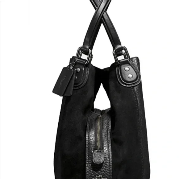 DESIGNER: Coach mixed leather Edie bag - Picture 16 of 17